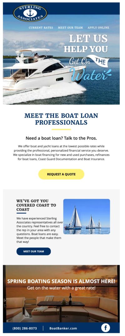 Do you have plans about purchasing a boat or a yacht? Let boat lending experts at Sterling Associates guide you, through the process of lending a watercraft.